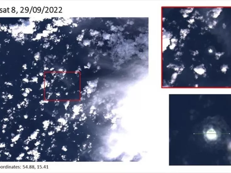 Δορυφορικές εικόνες διαρροής του Nord Stream