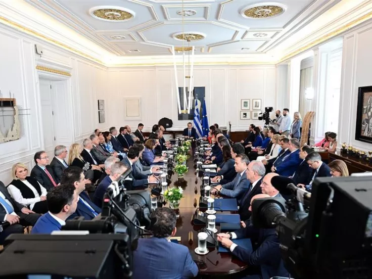 Πρώτη συνεδρίαση του νέου υπουργικού συμβουλίου (ΜΙΧΑΛΗΣ ΚΑΡΑΓΙΑΝΝΗΣ/EUROKINISSI)