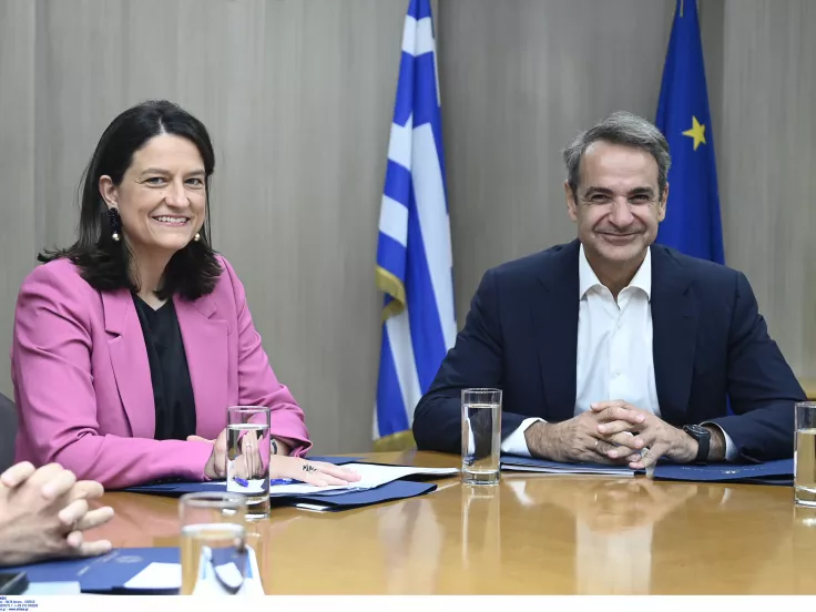 Ο Κυριάκος Μητσοτάκης στο υπουργείο Εργασίας