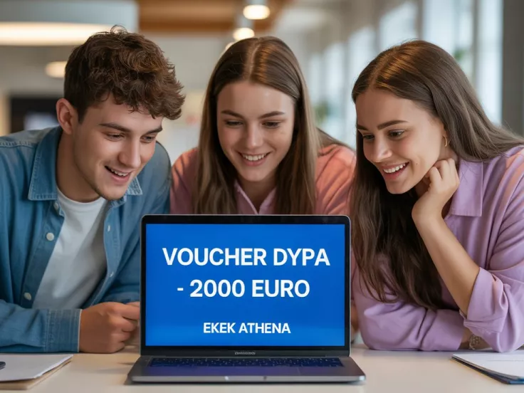 voucher δυπα ωφελούμενοι κοιτούν υπολογιστή