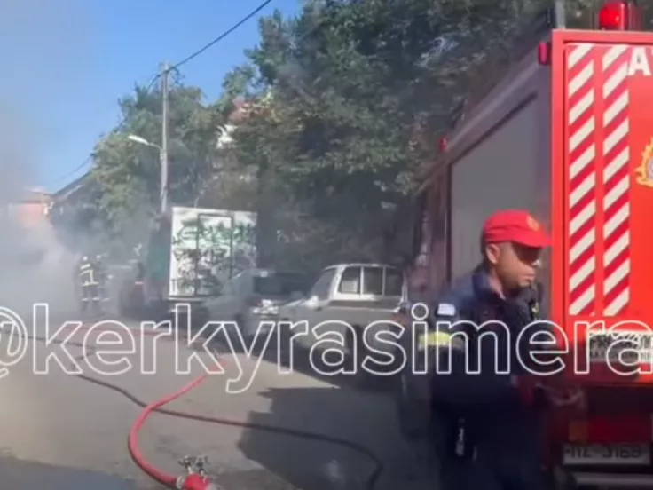 Φωτιά σε απορριματοφόρο