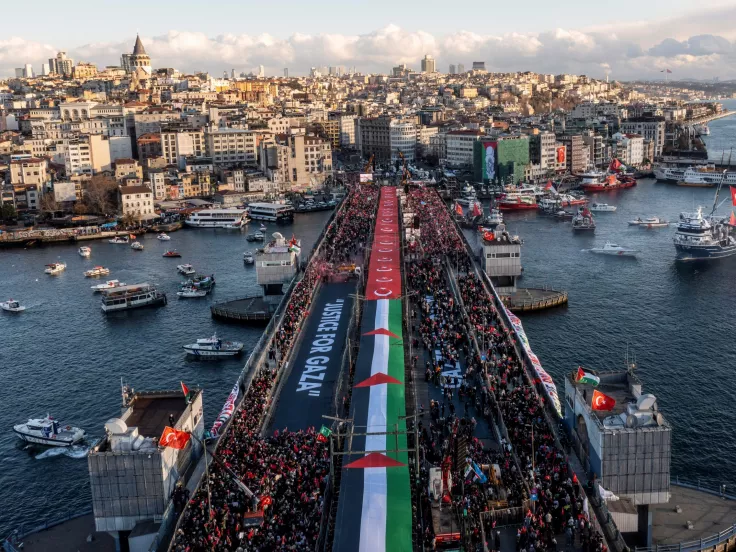 Κωνσταντινούπολη: Ιστορική συγκέντρωση υπέρ της Παλαιστίνης - «Δεν θα ξεχάσουμε»