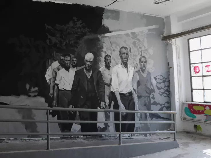 Σχολή Καλών Τεχνών: Τοιχογραφία αφιερωμένη στους 200 εκτελεσθέντες κομμουνιστές