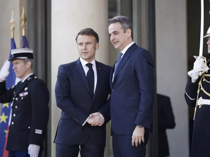 Εμανουέλ Μακρόν και Κυριάκος Μητσοτάκης