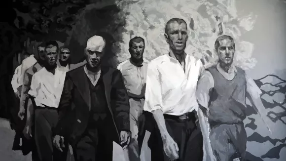 Σχολή Καλών Τεχνών: Τοιχογραφία αφιερωμένη στους 200 εκτελεσθέντες κομμουνιστές