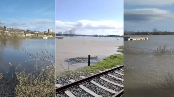 Έβρος: Υπερχείλισε ο ποταμός - Τα νερά έφτασαν έως τις σιδηροδρομικές γραμμές στο Πύθιο (βίντεο)