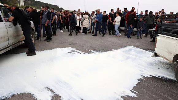 Μυτιλήνη: Απέκλεισαν το λιμάνι οι αγροκτηνοτρόφοι - Ζητούν άμεσες λύσεις για τον αφθώδη πυρετό