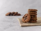 Double chocolate and caramel cookies