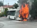 Φωτιά σε λεωφορείο στη Θεσσαλονίκη