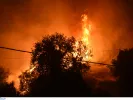 Σε ύφεση τα μέτωπα σε Συχαινά και Στρατώνι - Μαίνεται η φωτιά στη Χίο