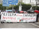 Αναχαίτηση «Οξυγόνου» από το Ισραήλ: Διαμαρτυρία έξω από το ΥΠΕΞ (εικόνες)
