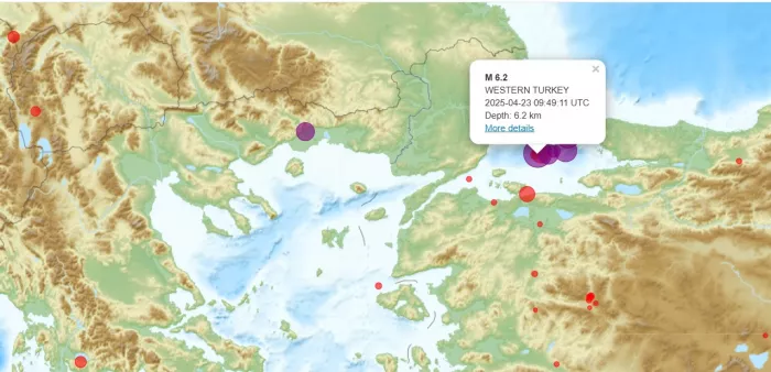 Ισχυρός σεισμός 6,2 Ρίχτερ στην Κωνσταντινούπολη 