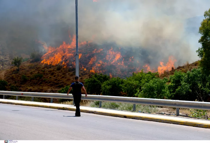 Χίος: Νέο πύρινο μέτωπο στα Λεπτόποδα - Ήχησε το 112