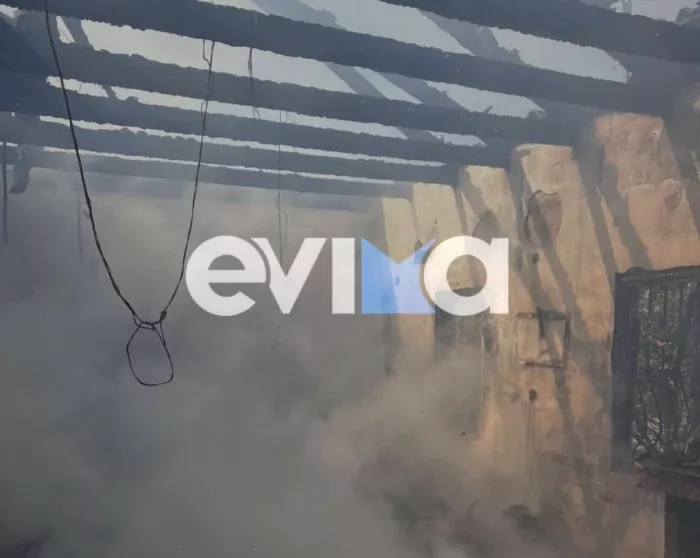 Σπίτι στην Εύβοια καταστράφηκε από φωτιά