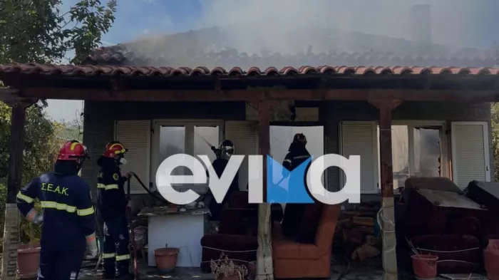 Σπίτι στην Εύβοια καταστράφηκε από φωτιά