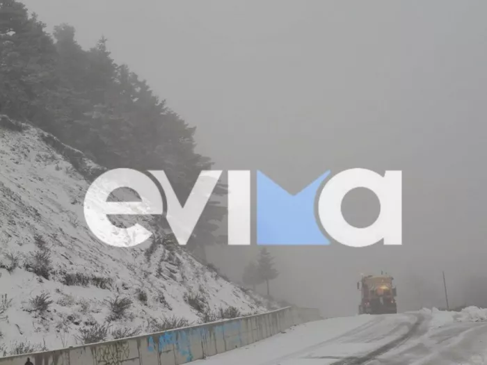 Στα «λευκά» η Εύβοια: Το «έστρωσε» Παραμονή Πρωτοχρονιάς (εικόνες, βίντεο)