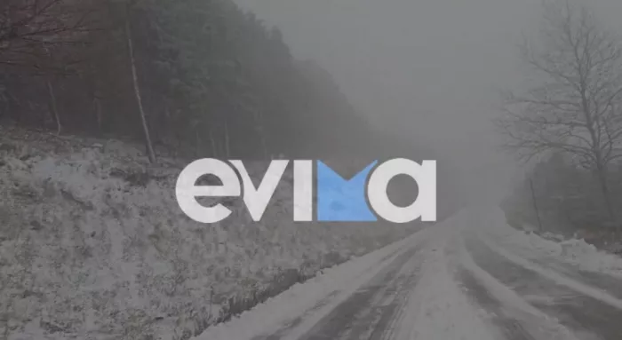 Στα «λευκά» η Εύβοια: Το «έστρωσε» Παραμονή Πρωτοχρονιάς (εικόνες, βίντεο)