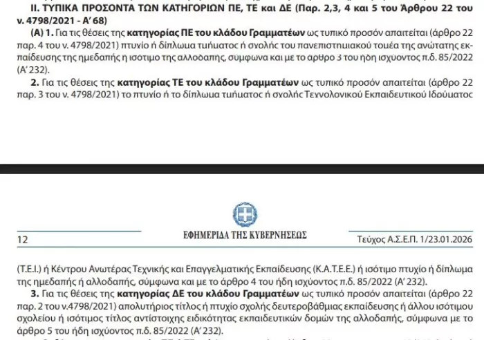 διαγωνισμος εσδι θεσεις